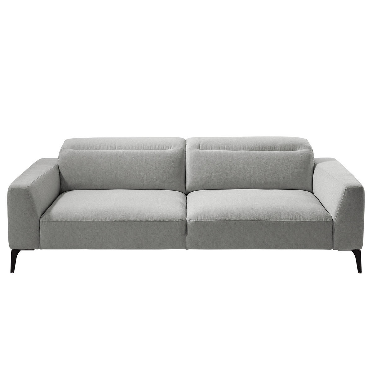 3-SITZER SOFA - Schwarz/Hellblau, Textil/Metall (233/73/107cm) - home24