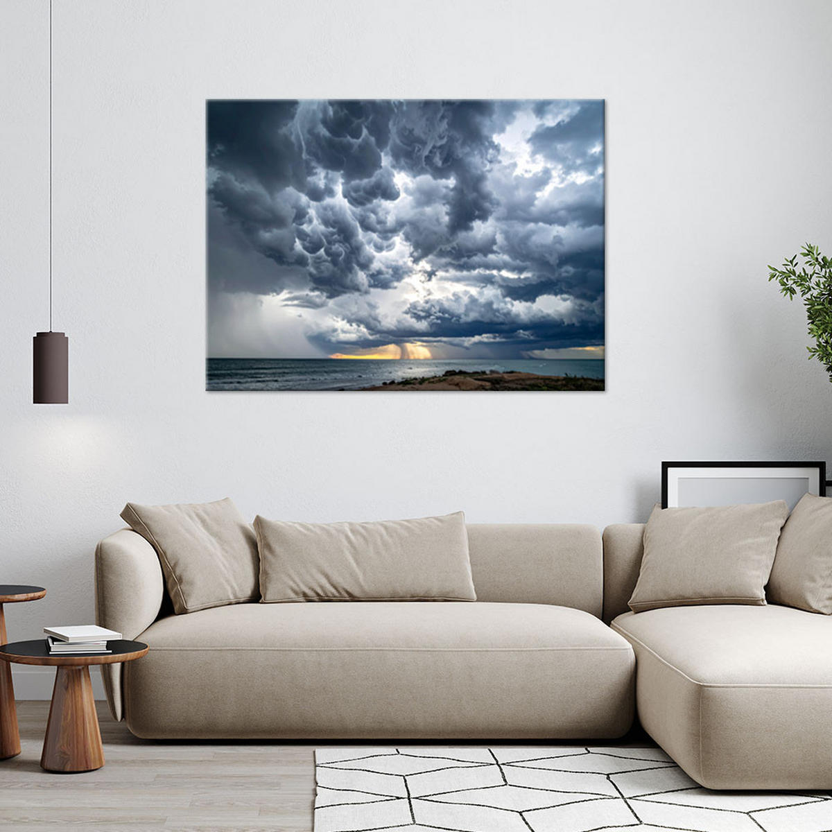 LEINWANDBILD Landschaften 60x40cm - Blau, Textil (60/40cm) - Feeby