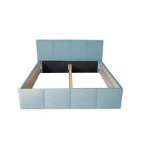 POLSTERBETT Dalas Blau 200 x 200 x 40 cm Stauraum Ohne Matratze und Lattenrost - Blau, Holz (200/200cm) - Halmon Schlafkomfort Betten 