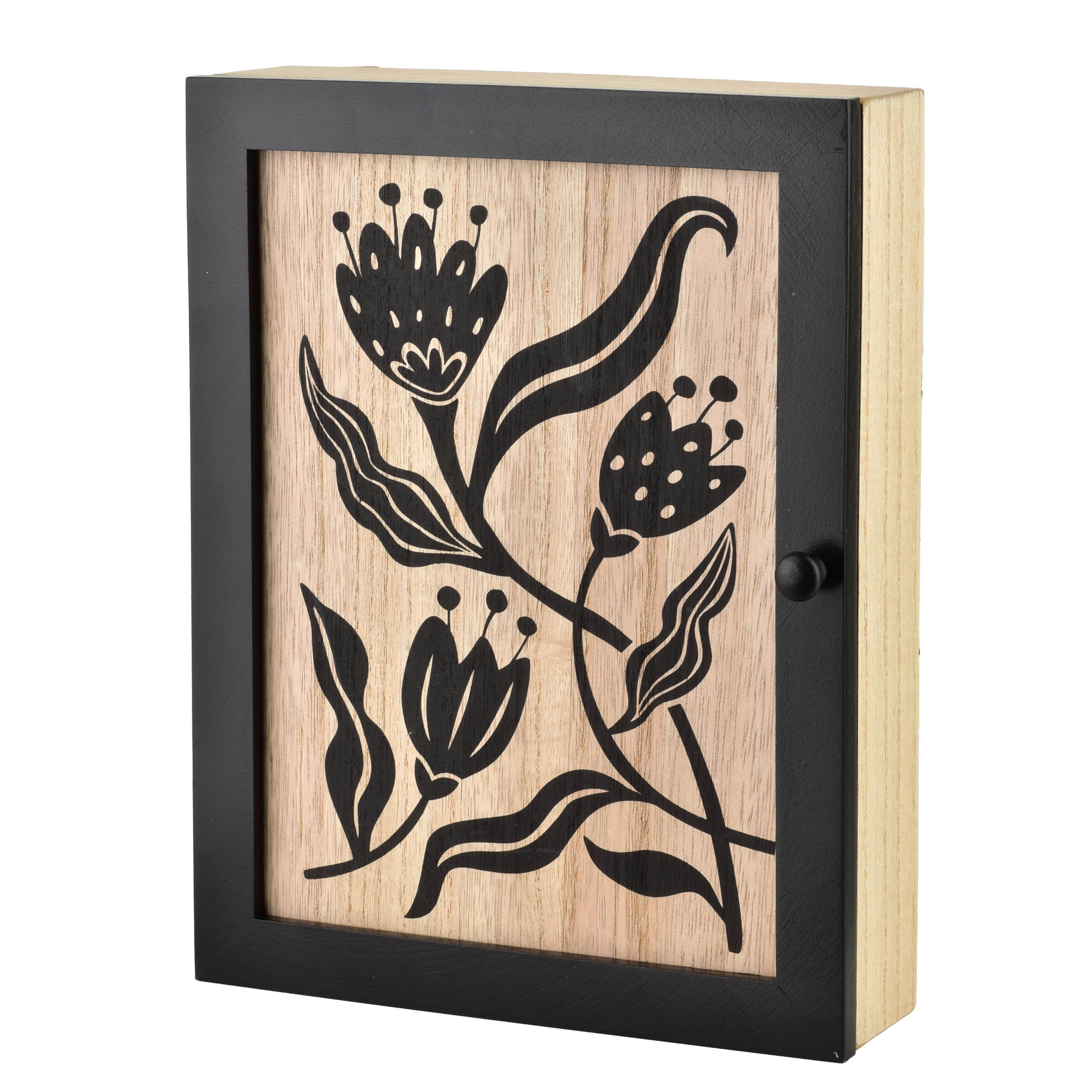 SCHLÜSSELKASTEN Stacy Schwarz 26x20x5,5 cm Holz - Schwarz, Holz (5.5/20/26cm) - Mondex