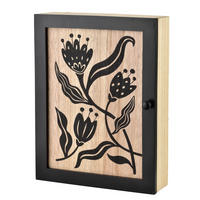 SCHLÜSSELKASTEN Stacy Schwarz 26x20x5,5 cm Holz - Schwarz, Holz (5.5/20/26cm) - Mondex