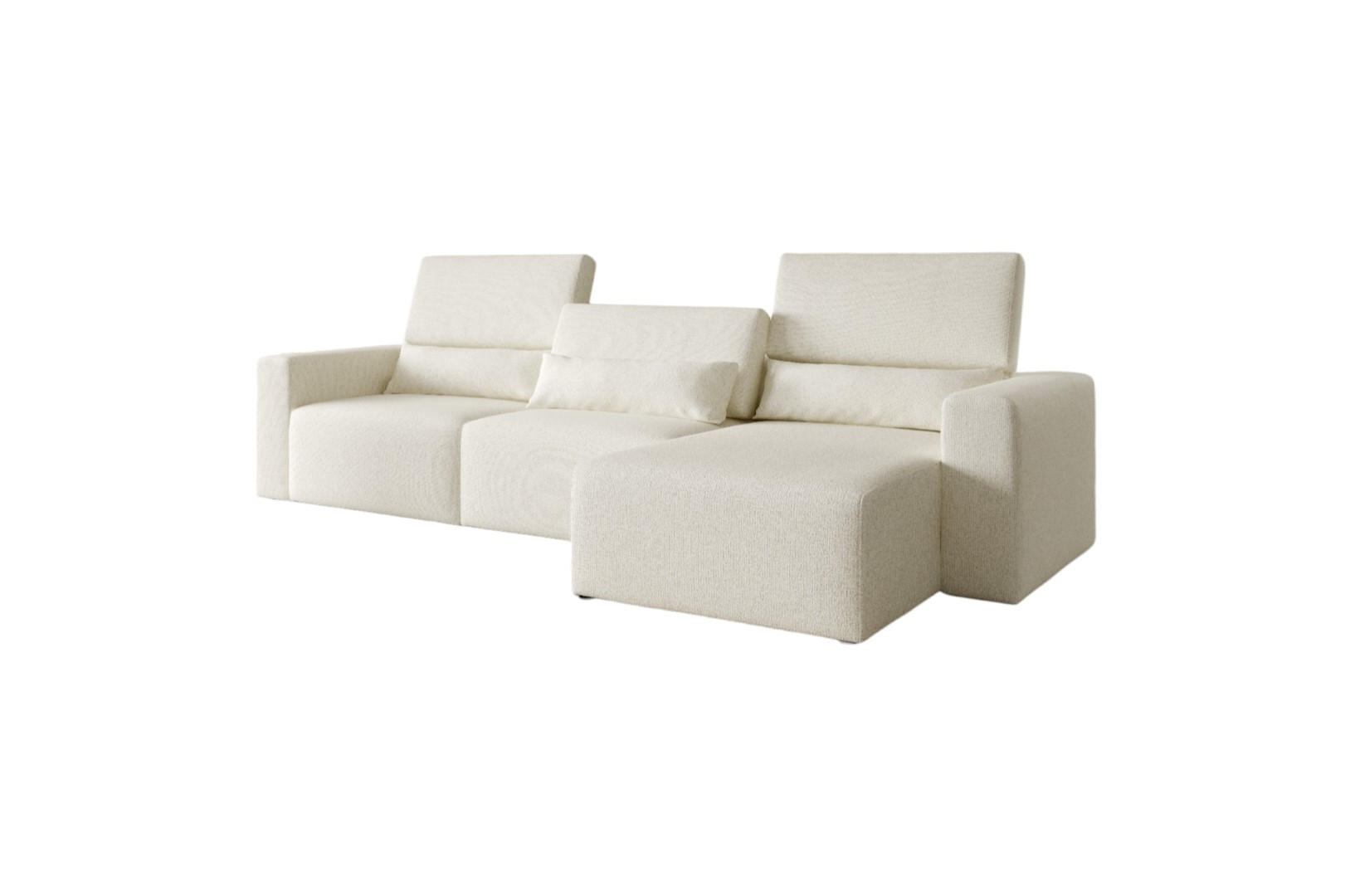 ECKSOFA Modular Premium Weiß - Schwarz/Weiß, Holz/Holzwerkstoff (315/172cm) - Furnisell