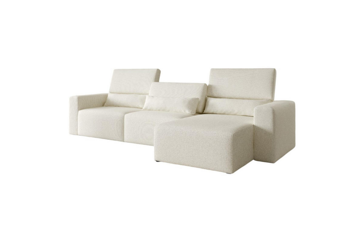 ECKSOFA Modular Premium Weiß - Schwarz/Weiß, Holz/Holzwerkstoff (315/172cm) - Furnisell