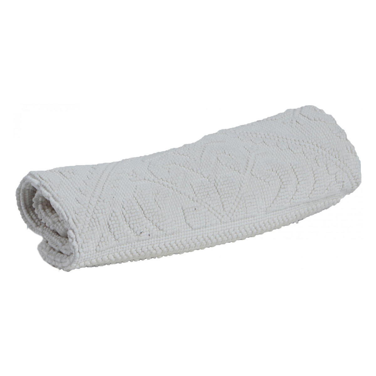 BADEMATTE Enzo zementgrau 54 x 64 cm - Silberfarben, Textil (54/64cm) - Vivaraise