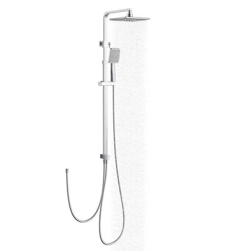DUSCHSYSTEM Regendusche Chrom ohne Armatur - Chromfarben, Metall (39/9.5/85.5cm) - HOMELODY