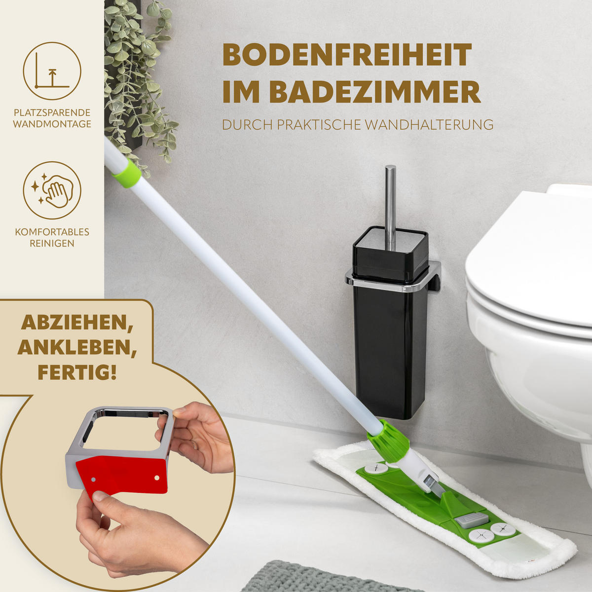 WC-GARNITUR SAVONA, schwarz, Kunststoff - Schwarz, Kunststoff (12/36.5/13cm) - bremermann