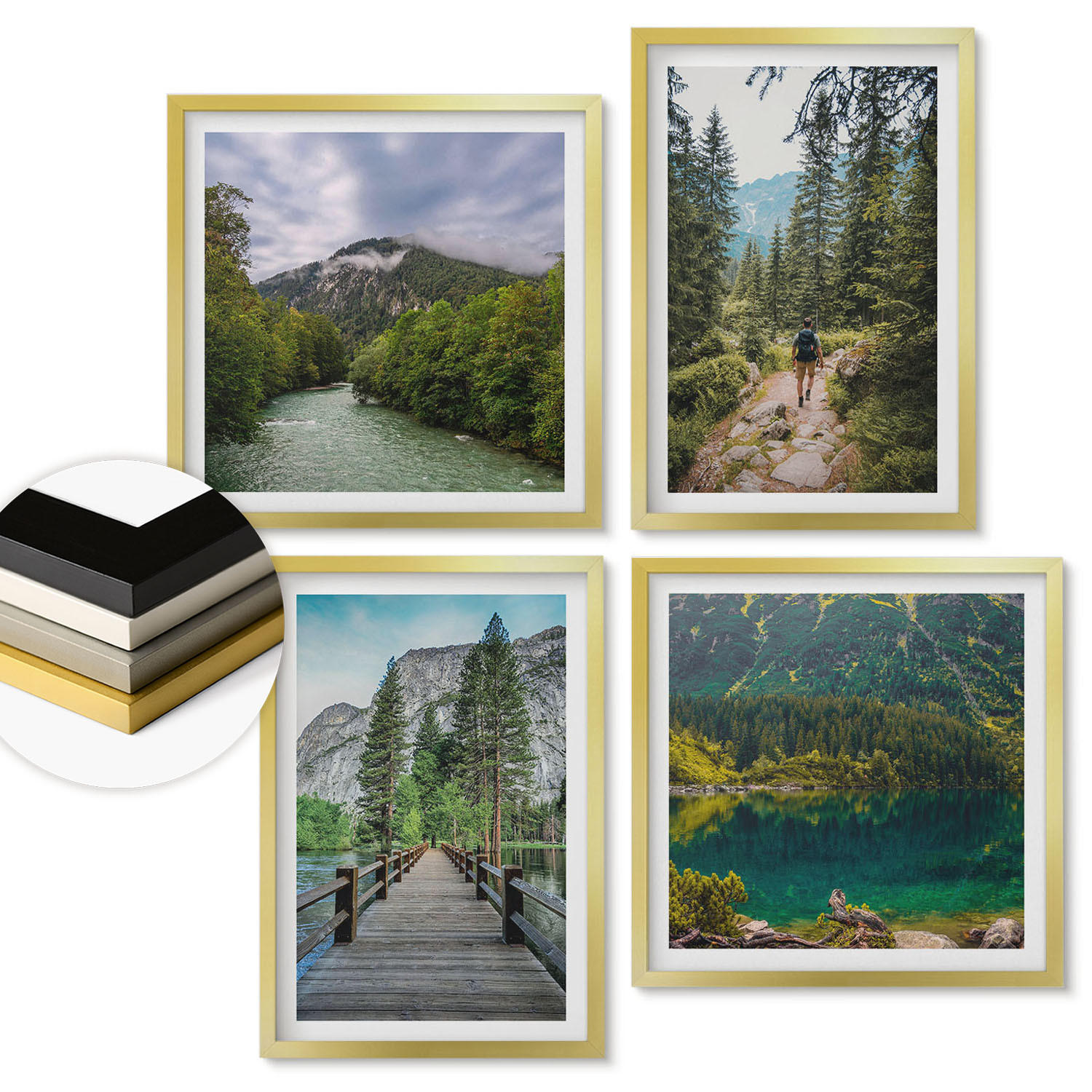 ArtPrintCave Wandbilder Gold 50x50 cm
