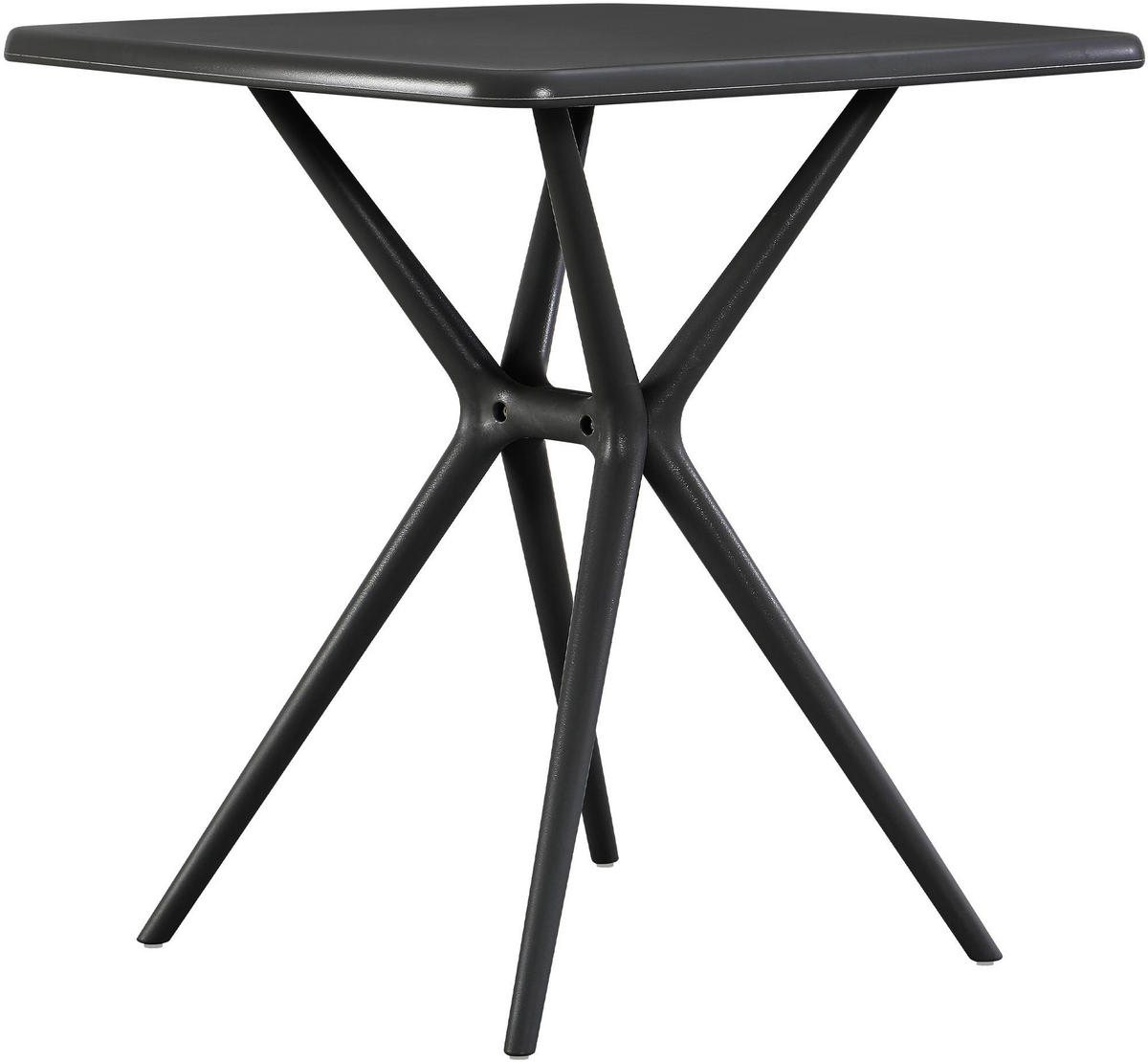 GARTENTISCH Sven eckig 72x72x76cm Kunststoff Schwarz Balkontisch - Schwarz, Kunststoff (72/72/76cm) - DELUKE
