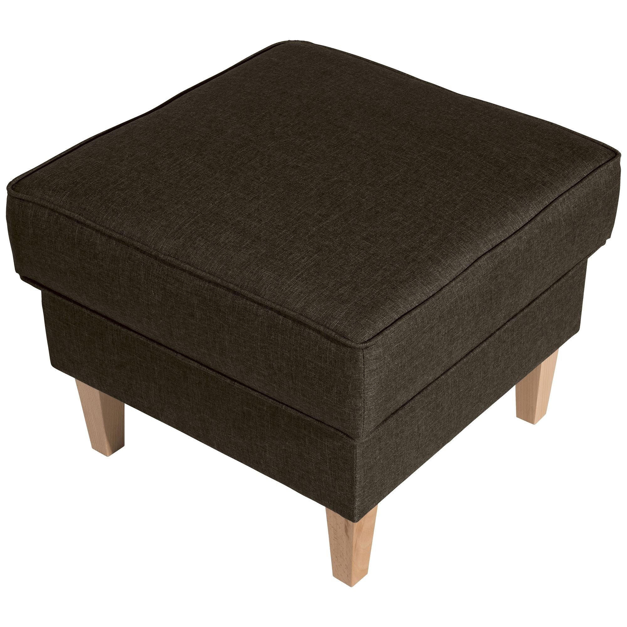 HOCKER Karlen Bezug Flachgewebe Buche natur / sahara - Buchefarben/Sahara, Kunststoff (53/45/53cm) - 58aufmkessel
