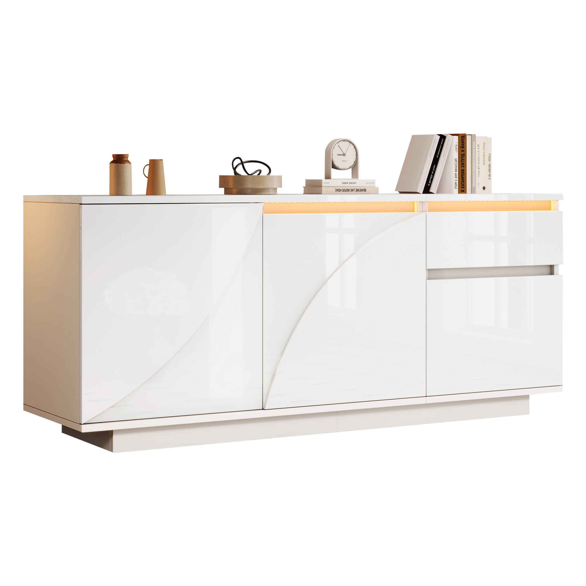 Evryae Sideboard Weiß 140x60x40 cm