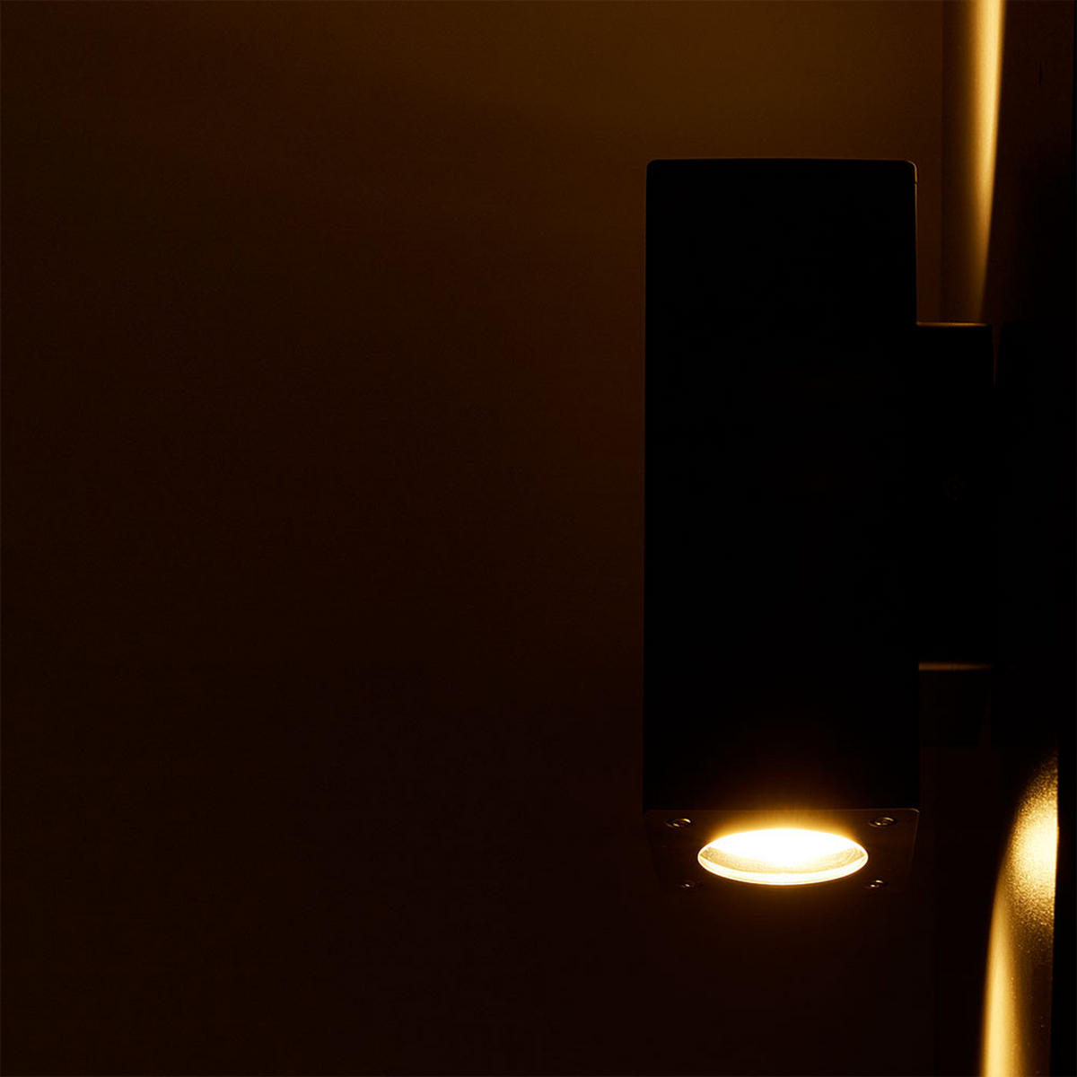 LED AUSSENWANDLEUCHTE Edelstahl Anthrazit 2-flammig - Anthrazit, Metall (9.9/7.6/18.6cm)