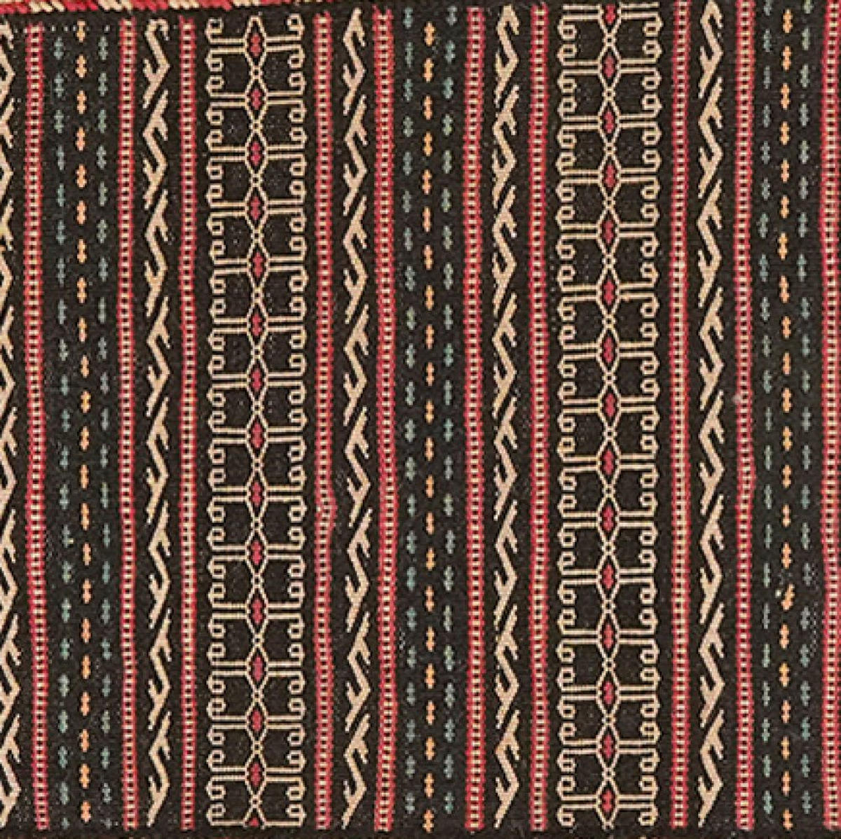 KELIM-TEPPICH handgewebt Kordi Schwarz 93/61 cm Schurwolle - Schwarz, Textil (61/93cm) - Looma
