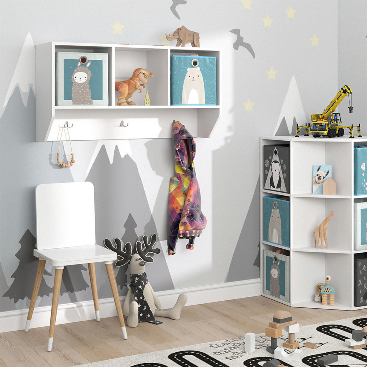 POLICE NA DĚTSKÝ POKOJ Luigi Bílá - bílá, kompozitní dřevo (31/56/107.2cm) - Vicco