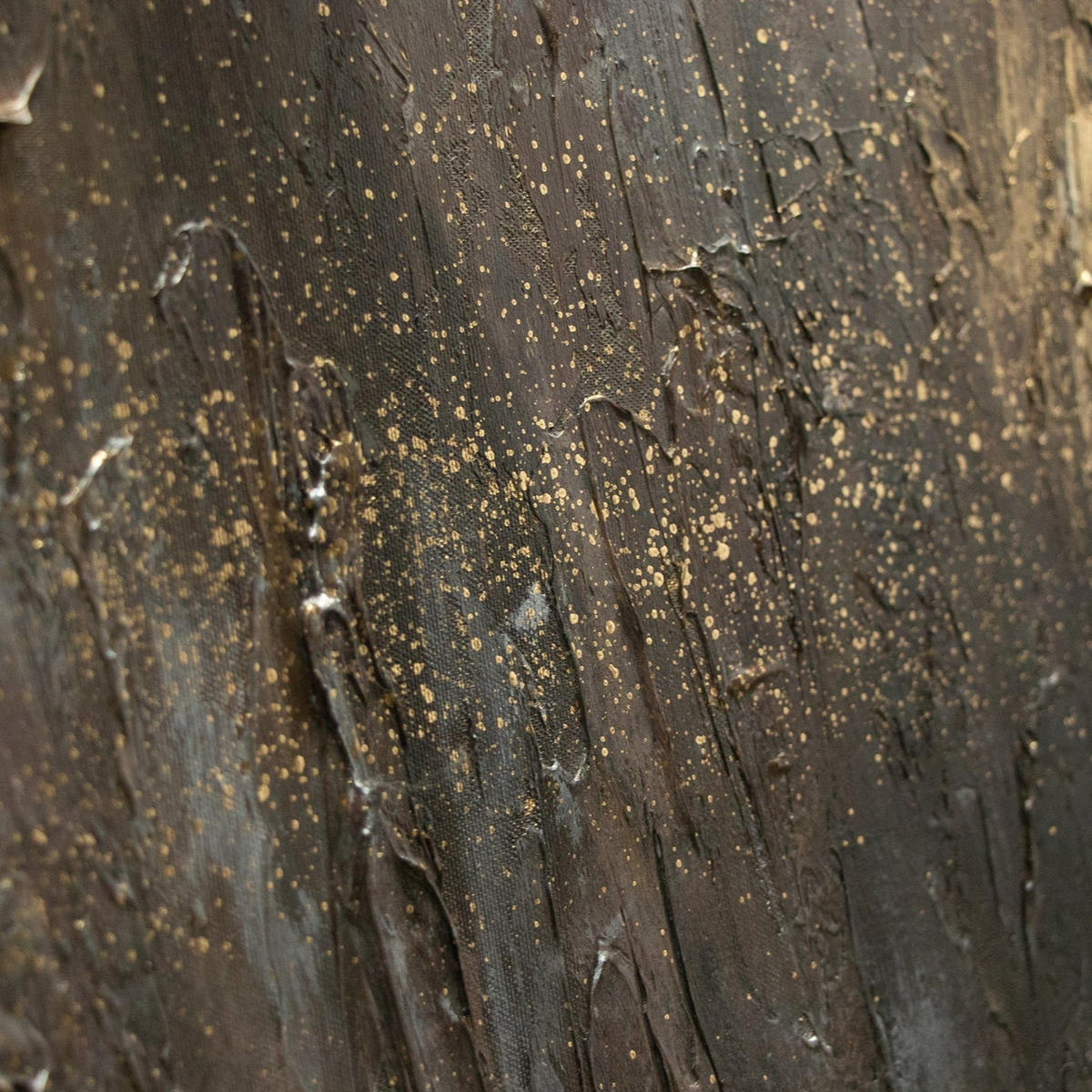 GEMÄLDE Spiegelungen III Schattenfugenrahmen Schwarz-Gold 140x100 cm - Schwarz Hochglanz, Holz (140/100cm) - YS-art gallery