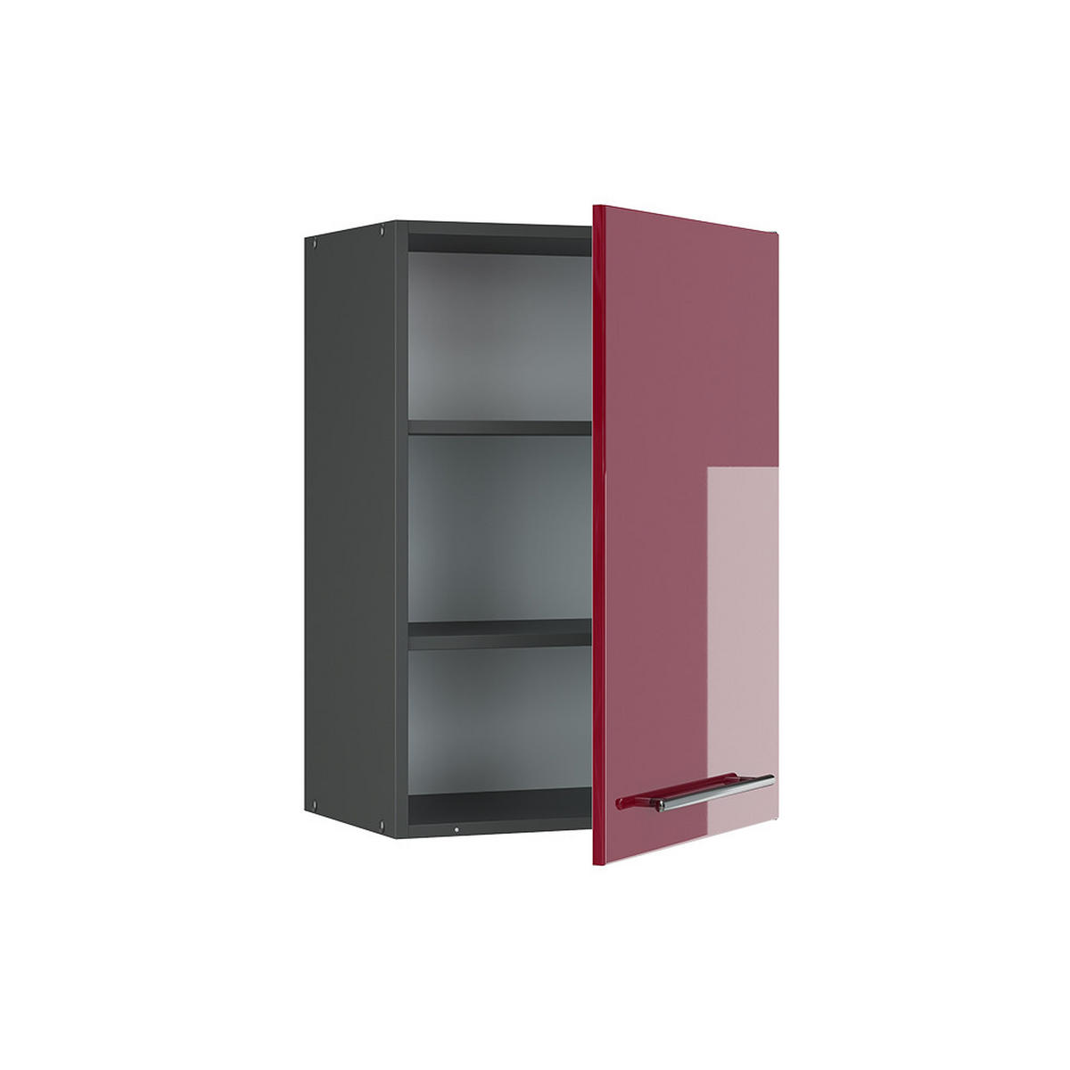 HÄNGESCHRANK Fame-Line Bordeaux Hochglanz 50 cm - Bordeaux/Anthrazit, Holzwerkstoff (50/72/34.1cm) - Vicco