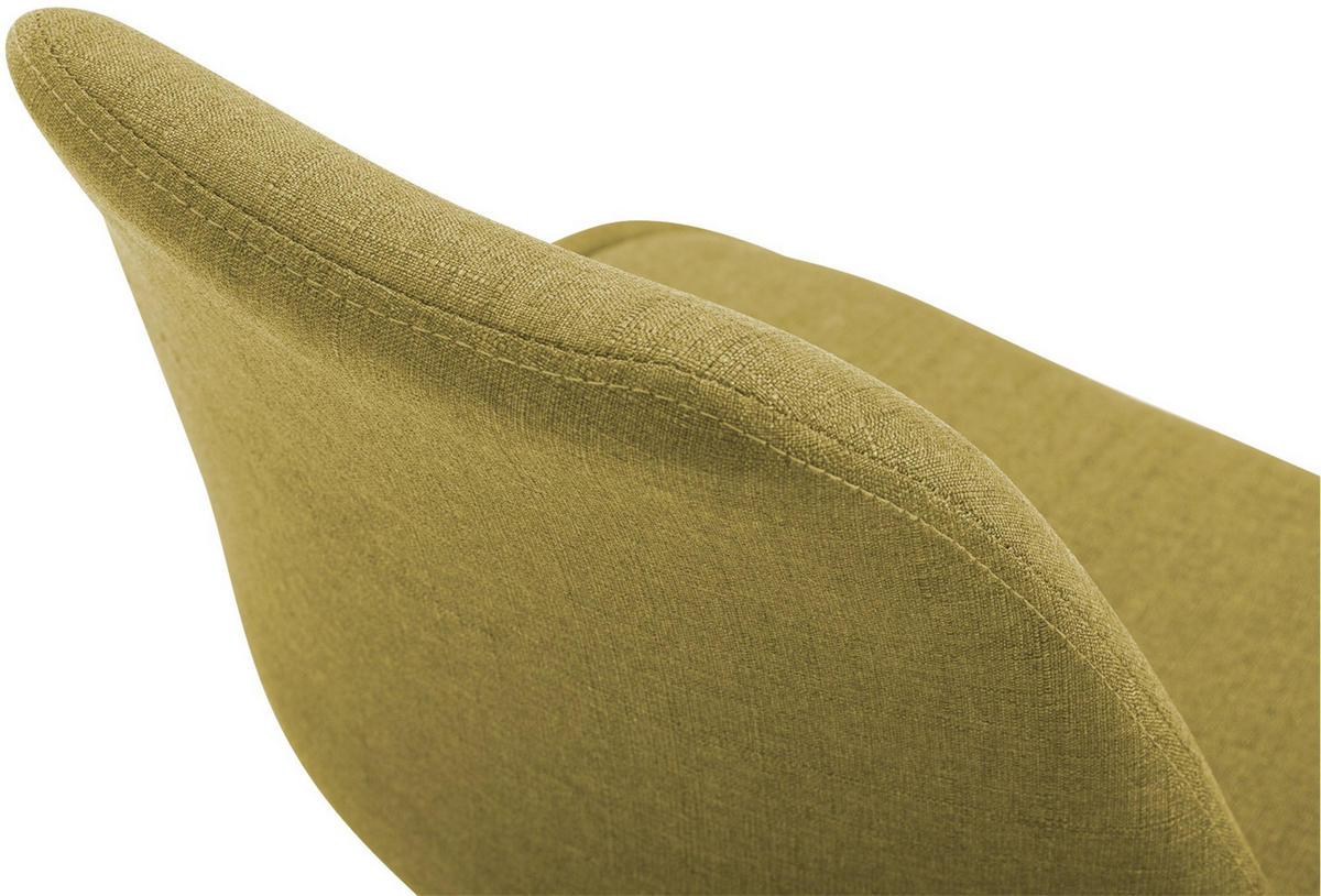 DREHSTUHL Stoff grün - Schwarz/Grün, Textil/Metall (48/76/57cm) - CLP