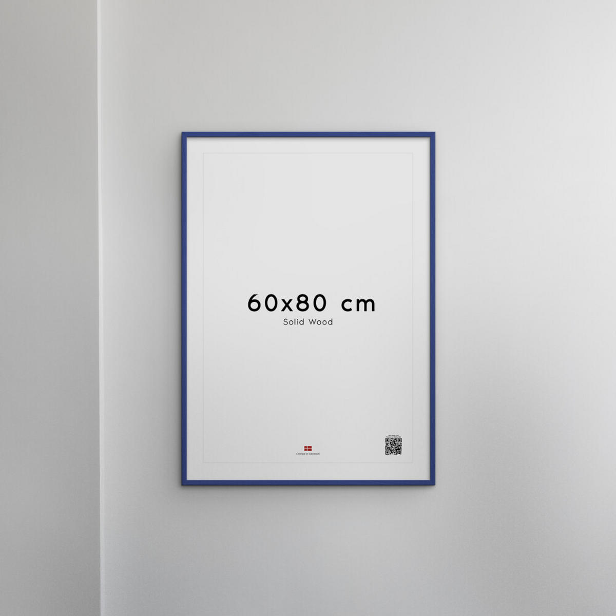 RAHMEN Blaues Holz Acryl - Blau, Holz/Papier (60/80/2cm) - Poster&Frame
