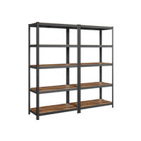 SCHWERLASTREGALE JAKARTA 2ER-SET - Braun, Holzwerkstoff (100/200/50cm) - Hansiro