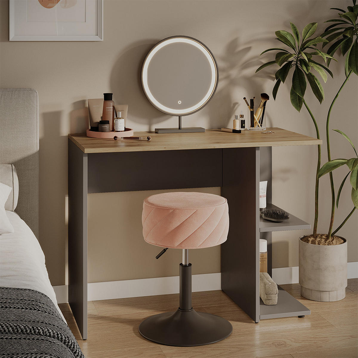 SCHREIBTISCH Simple Anthrazit 100 x 50 cm - Anthrazit, Holzwerkstoff (50/100/76cm) - Vicco