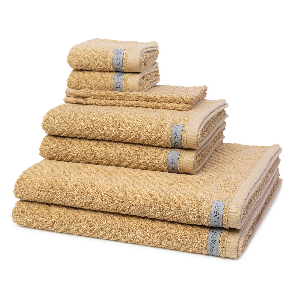 FROTTIERSET Smart 8-teilig - Braun, Textil (50/100cm) - Ross