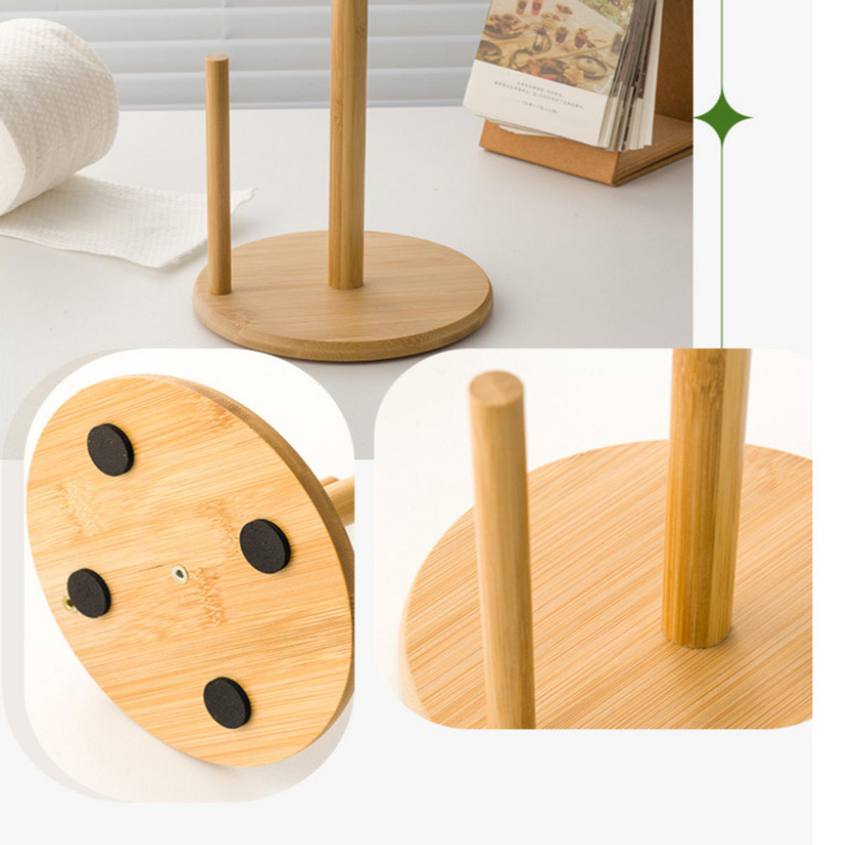 KÜCHENPAPIERHALTER, Holz, 31,7 x 15,5 cm - Braun, Holz (15.5/31.7/15.5cm) - Authentics