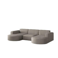 WOHNLANDSCHAFT Palma In Scala - Grau, Holzwerkstoff/Textil (299/78/165cm) - Fun Möbel