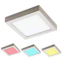 LED DECKENLEUCHTE Metall Silber - Silberfarben, Metall (22.5/22.5/3.5cm)