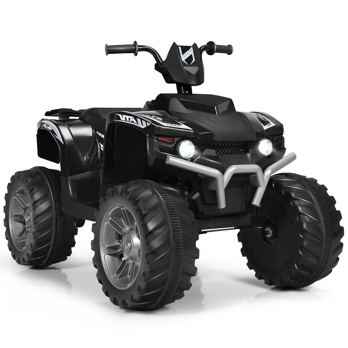 KINDERQUAD 12V Elektro Schwarz - Schwarz, Kunststoff (67/74/104cm) - COSTWAY