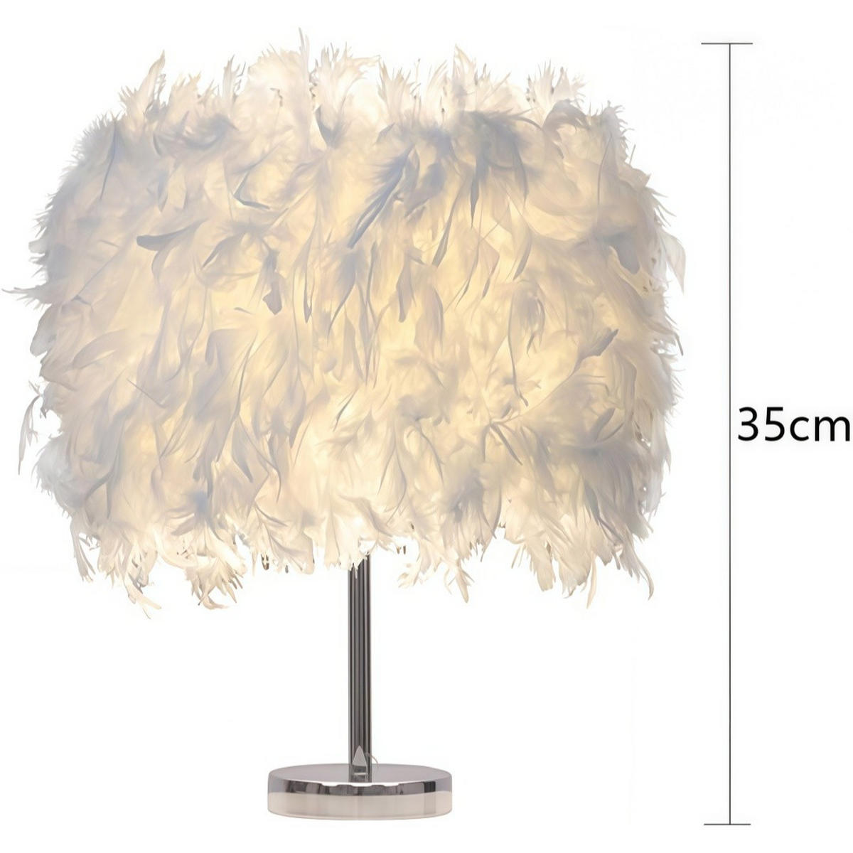 TISCHLEUCHTE Federdesign Modern Nachtlicht - Weiß, Naturmaterialien (25/35/25cm) - Weltevree