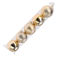 CHRISTBAUMKUGEL Santa Lila Gold 8/8/8 cm Kunstoff - Goldfarben, Kunststoff (8/8/8cm) - Mondex
