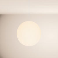 HÄNGELAMPE Orb 1.5m Abhängung Weiß/Weiß Ø 40cm - Weiß, Glas (40/40/40cm) - s.luce