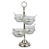 SCHALENSTÄNDER Table - Transparent, Metall (26/40cm) - FURNARO