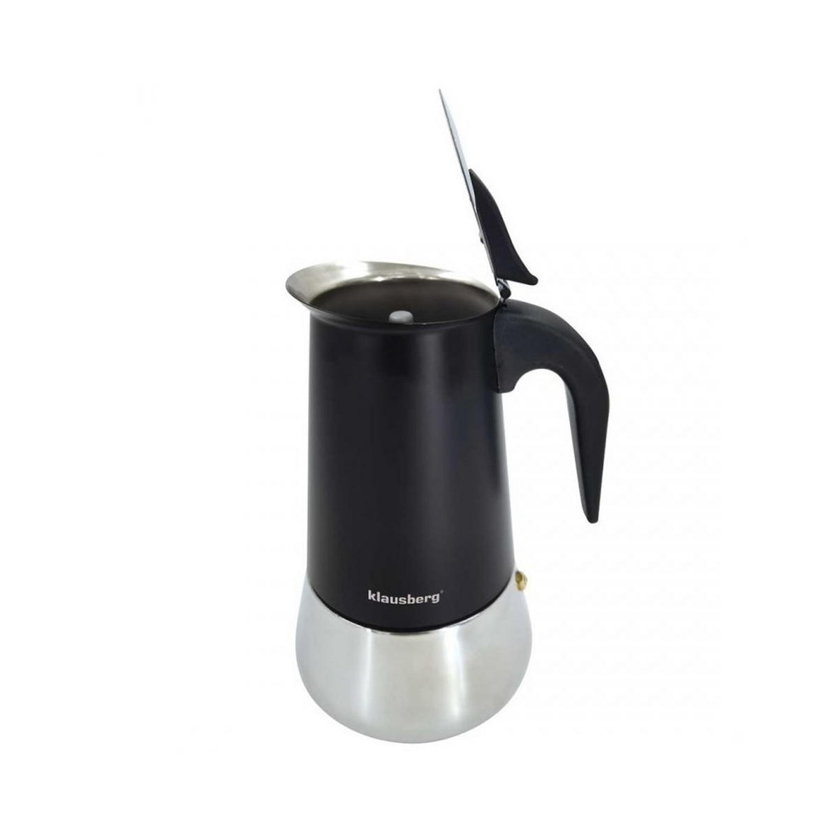 ESPRESSOKOCHER Schwarz 10.3/13.2/16.3 cm KB7844 - Schwarz, Metall (13.2/16.3/10.3cm) - Klausberg 
