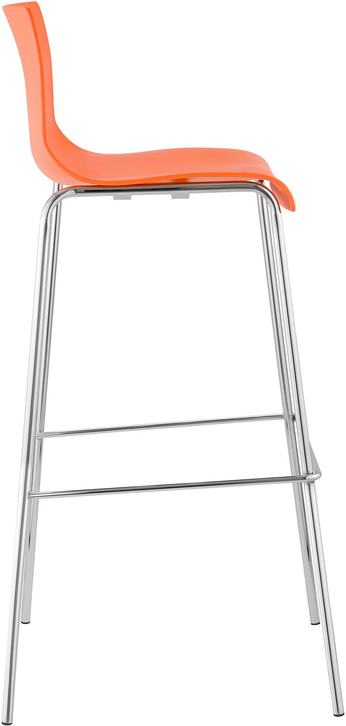 BARHOCKER 2er Set Tenar Kunststoff Orange Silber - Orange, Kunststoff (43/100/48cm) - DELUKE