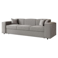 SCHLAFSOFA Santos Boucle - Schwarz/Grau, Holzwerkstoff/Kunststoff (252/79/88cm) - MIRJAN24