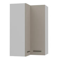 ECKHÄNGESCHRANK Bonn W14/60 weiß / kaschmir matt 60 / 60 / 96cm - Kaschmir/Weiß, Holz/Holzwerkstoff (60/96/60cm) - Feldmann-Wohnen