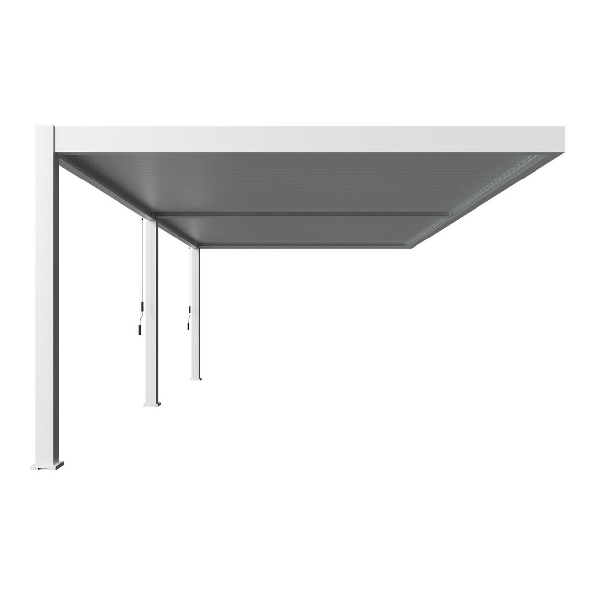 WANDPERGOLA Deluxe Plus Terrassenüberdachung Aluminium 4 x 8 m - Anthrazit, Metall (400/255/800cm) - WEIDE