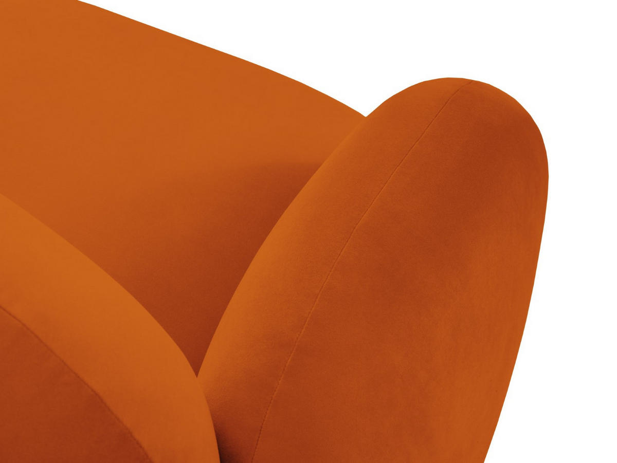 ECKSOFA rechts Blair aus Samt terrakotta 3 Sitzplätze - Terra cotta, Textil (155/194cm) - Micadoni