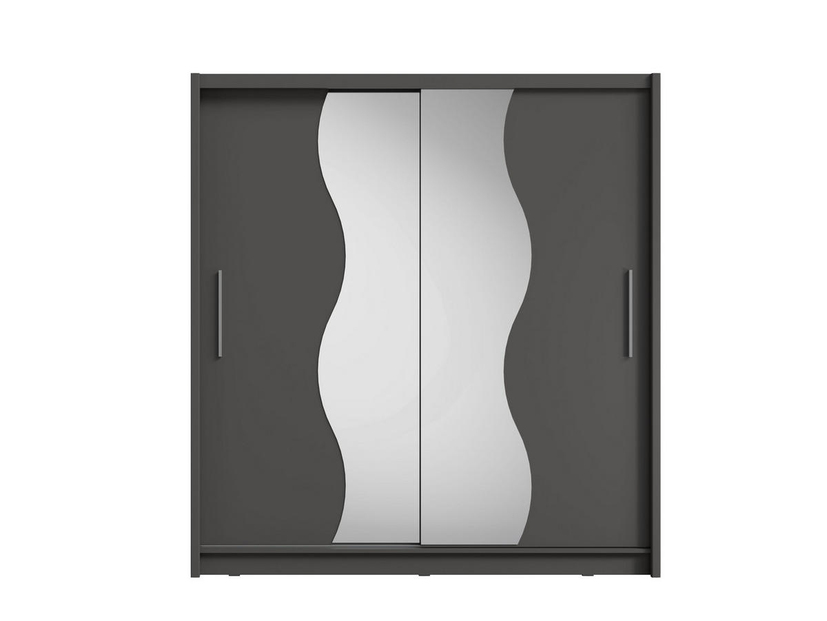 KLEIDERSCHRANK Graphit 204/215/62 - Graphitfarben, Holzwerkstoff (204/215/62cm) - RAUMHIRSCH FURNITURE