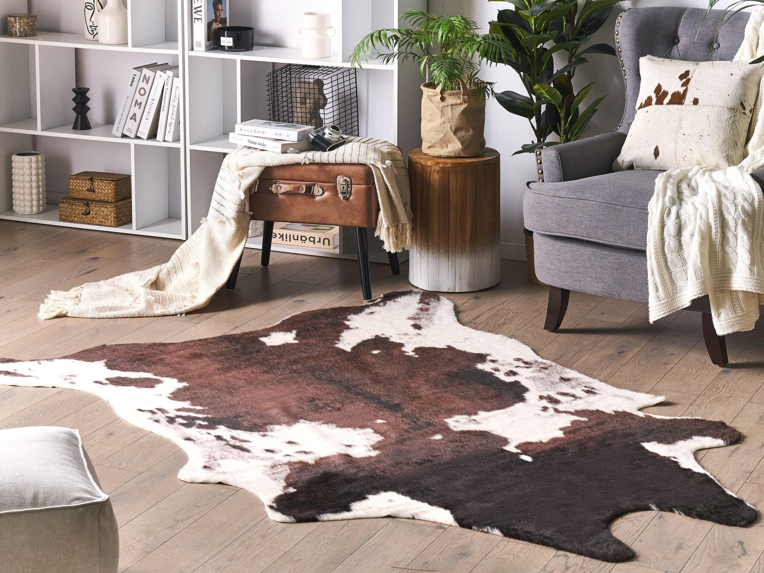KUNSTFELL-TEPPICH Bogong 200/150 cm - Braun, Kunststoff (150/200cm) - Beliani