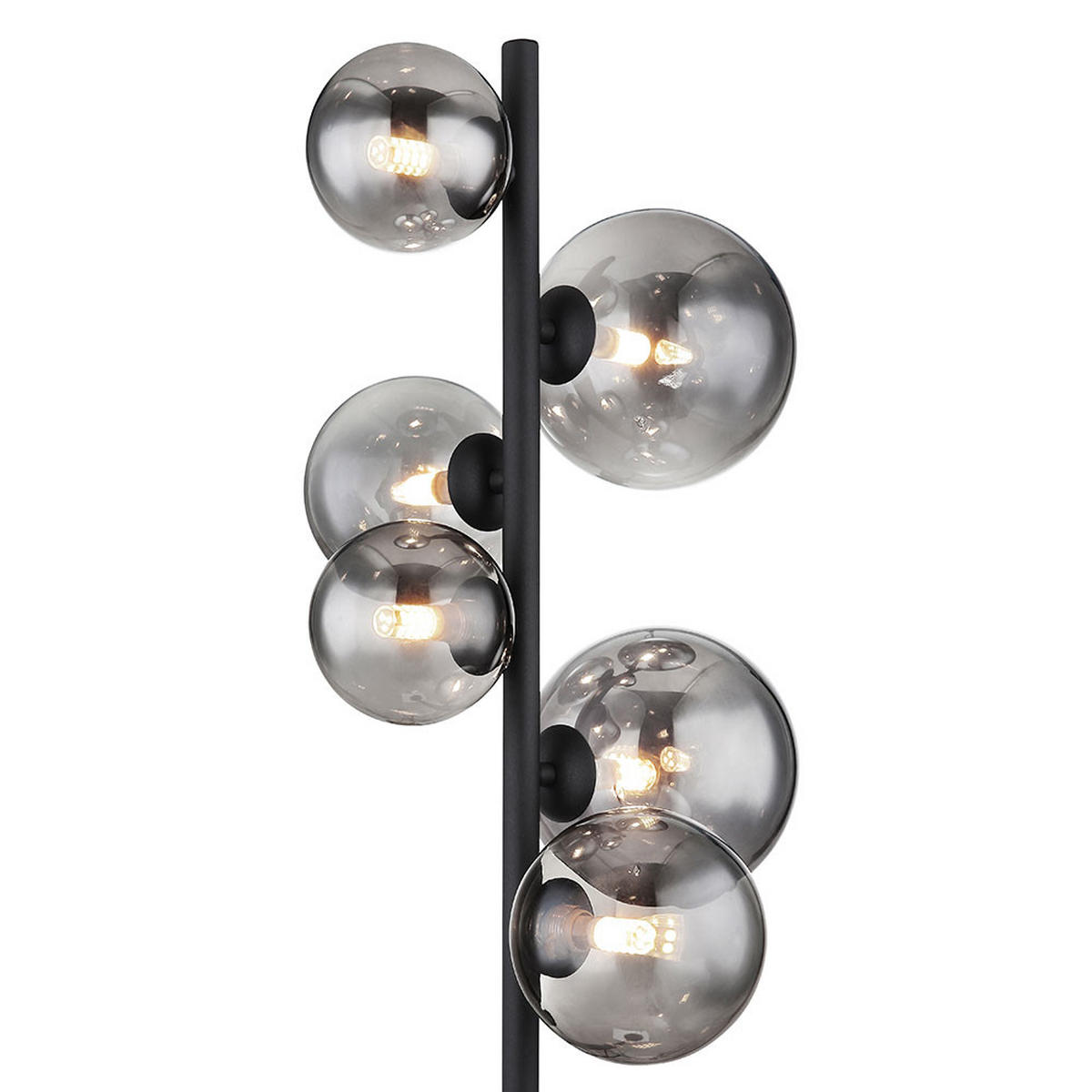 LED STEHLEUCHTE Metall Schwarz - Schwarz, Glas (28.5/28.5/155cm) - Globo Lighting