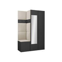 GARDEROBEN-SET Orion XXVI - Beige/Graphitfarben, Holzwerkstoff/Kunststoff (116/186/46cm) - MIRJAN24