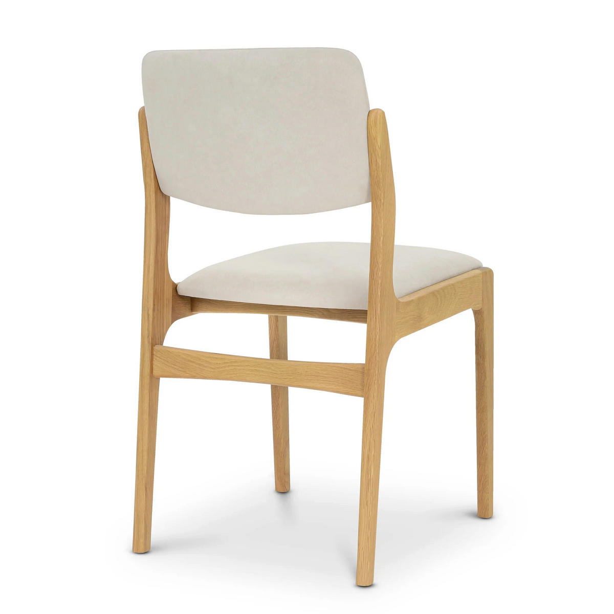ESSZIMMERSTUHL Oslo 2er Set, Natur Eiche + beiger Stoff - Beige, Holz (52/83/45cm) - WOODEK