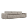 4-SITZER-SOFA Strukturstoff Stoff Beige - Beige/Gelb, Kunststoff/Textil (314/80/103cm) - Makamii