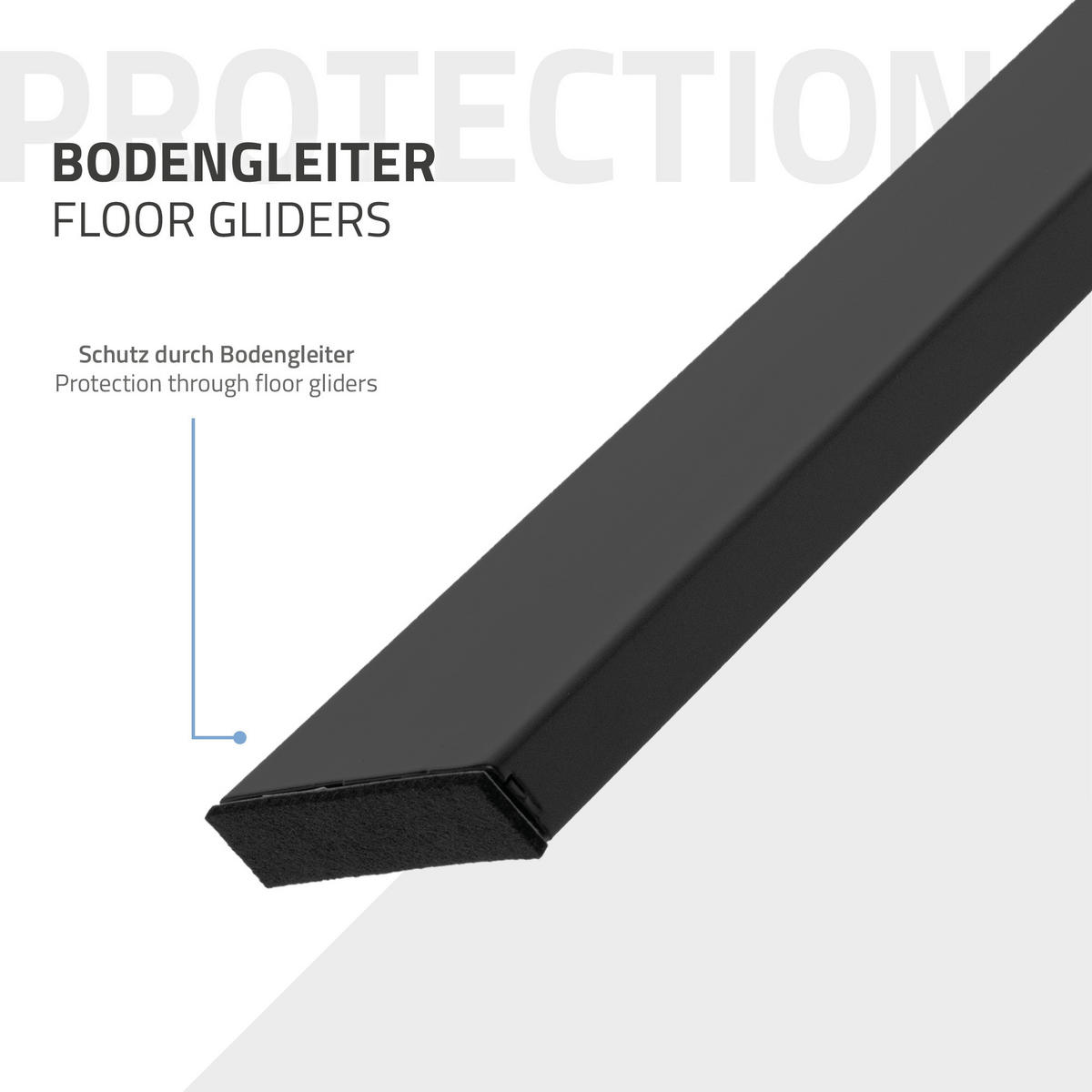 TISCHBEINE 2er Set Loft 44 x 42 cm Schwarz matt - Schwarz, Metall (44/42/8cm) - ML-DESIGN