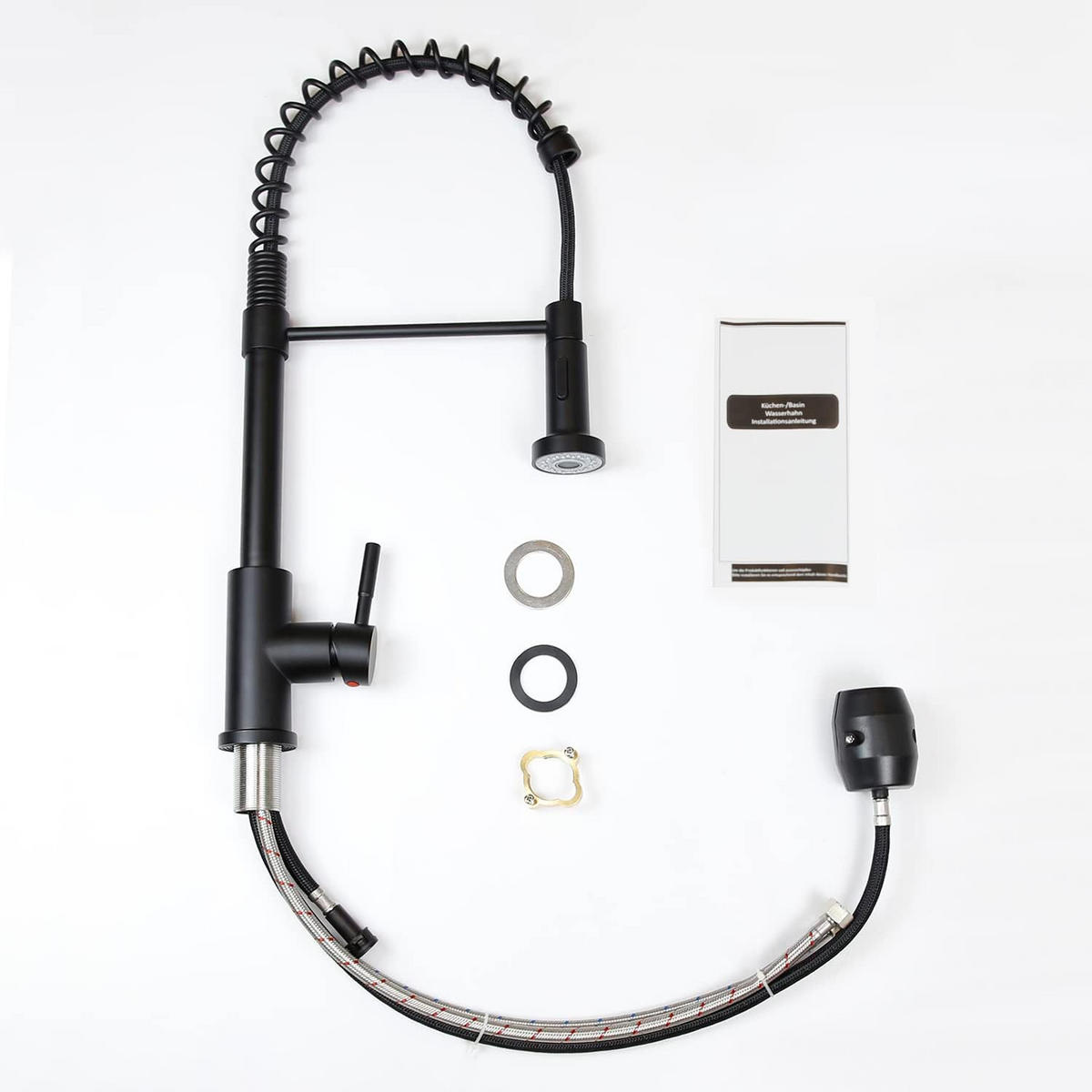 WASCHTISCHARMATUR Seviand 4.9/46.9/25.1 cm - Schwarz, Metall (4.9/46.9/25.1cm) - ZMH