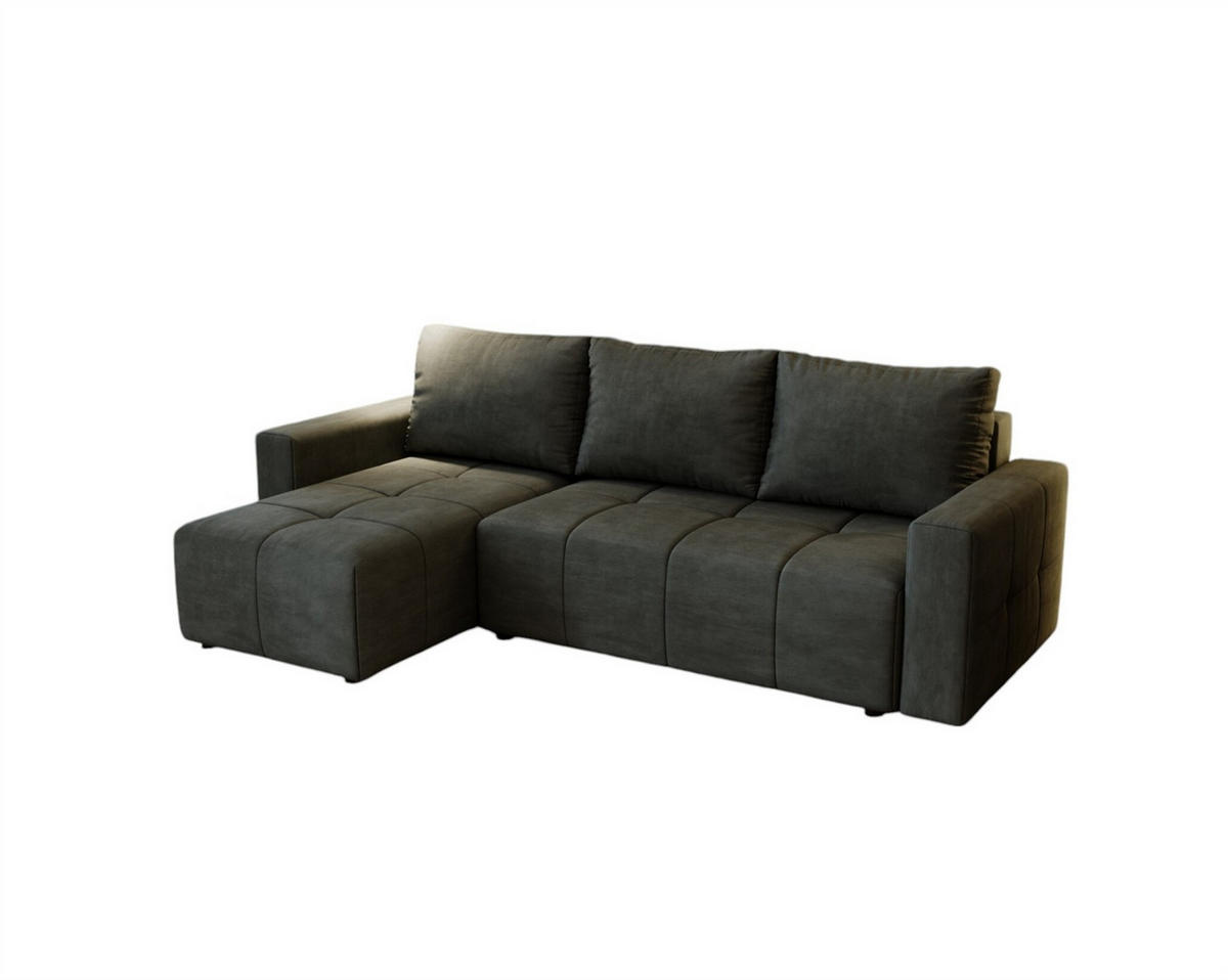 ECKSOFA Noha In Paros - Anthrazit, Holzwerkstoff/Textil (231/142cm) - Fun Möbel