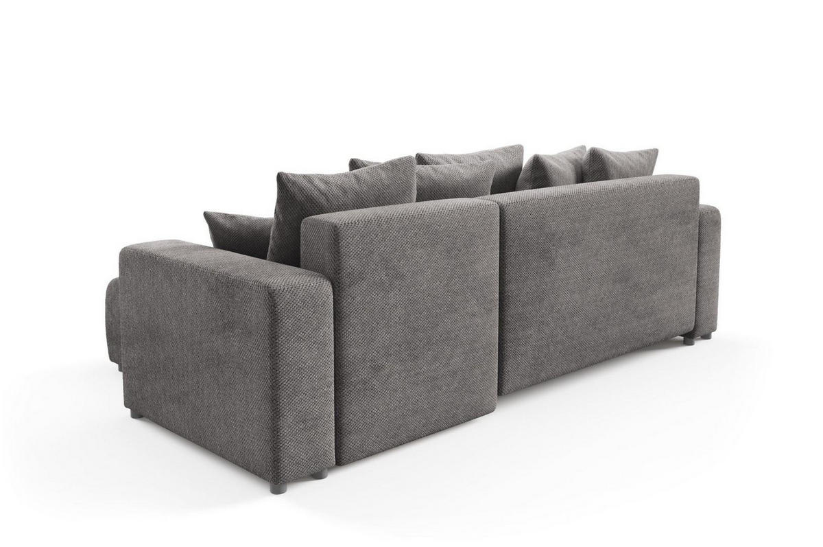 ECKSOFA mit Schlaffunktion Grau Anthrazit - Anthrazit, Textil (247/145cm) - Furnisell