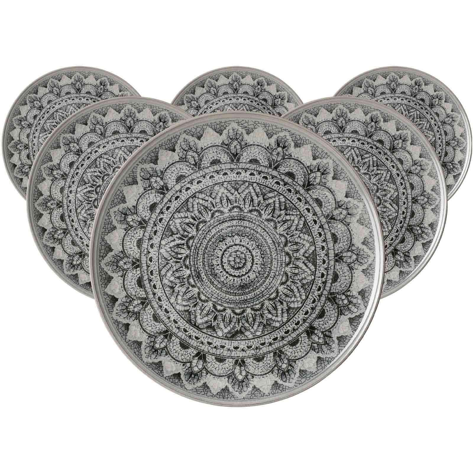PLATZTELLER Rimini grau ø 32 cm 6er Set - Grau, Keramik (32cm) - Ritzenhoff Breker