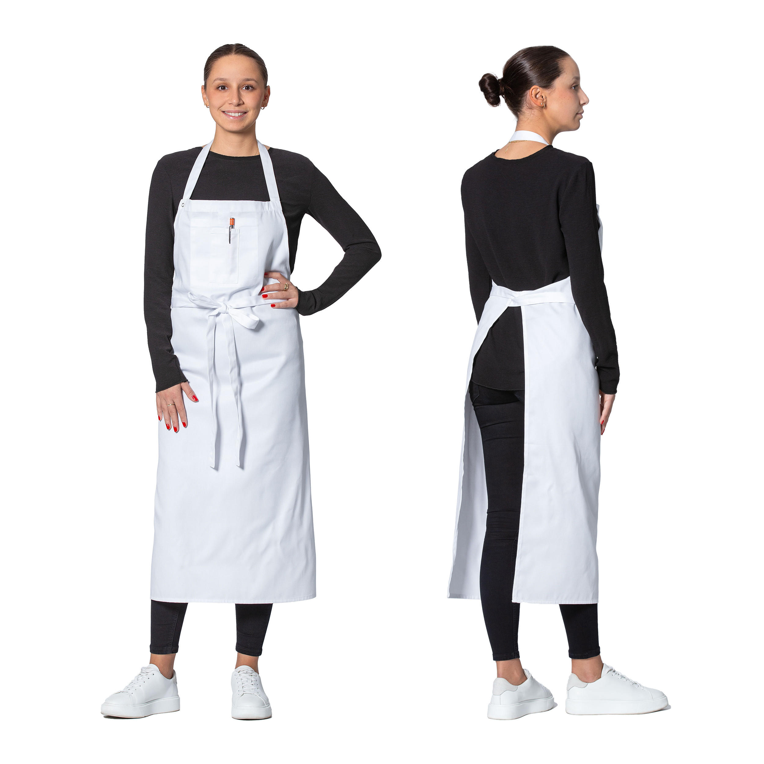 SCHÜRZE , 80x100 cm, 65% Baumwolle, 35% Polyester, Weiß - Weiß, Textil (80/100cm) - Zollner